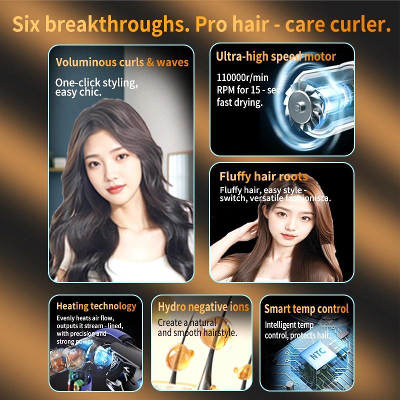 Multi Functional Hair Styling Stick Automatic Negative Ion Hair Dryer Portable Professional Hair Styling Tool