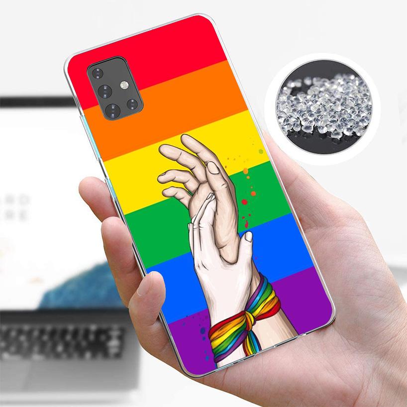 Love Is Love LGBT Rainbow Phone Case For Samsung Galaxy A52 A32 A22 A12 A51 A31 A50S A30S A20S A10S Note 20 Ultra 10 Plus S10 A7