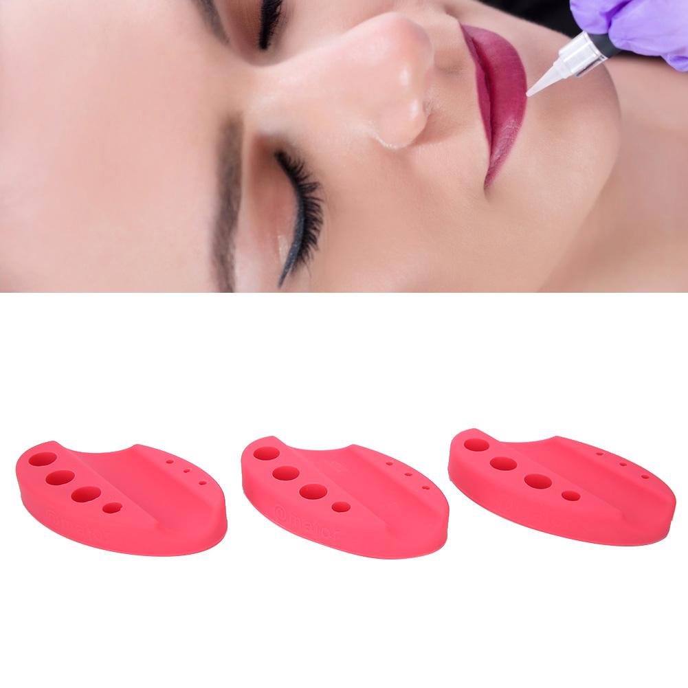 3pcs Tattoo Pen Stand Silicone Pigment Ink Holders Microblading Makeup Tattoo Tool