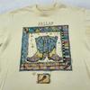 Vintage Dallas Texas Shirt Mens Medium Cowboy Boots Western Art Graphic 90s Tee