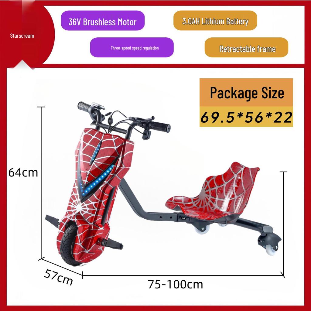 36V Smart Drift Electric Tricycle for Kids