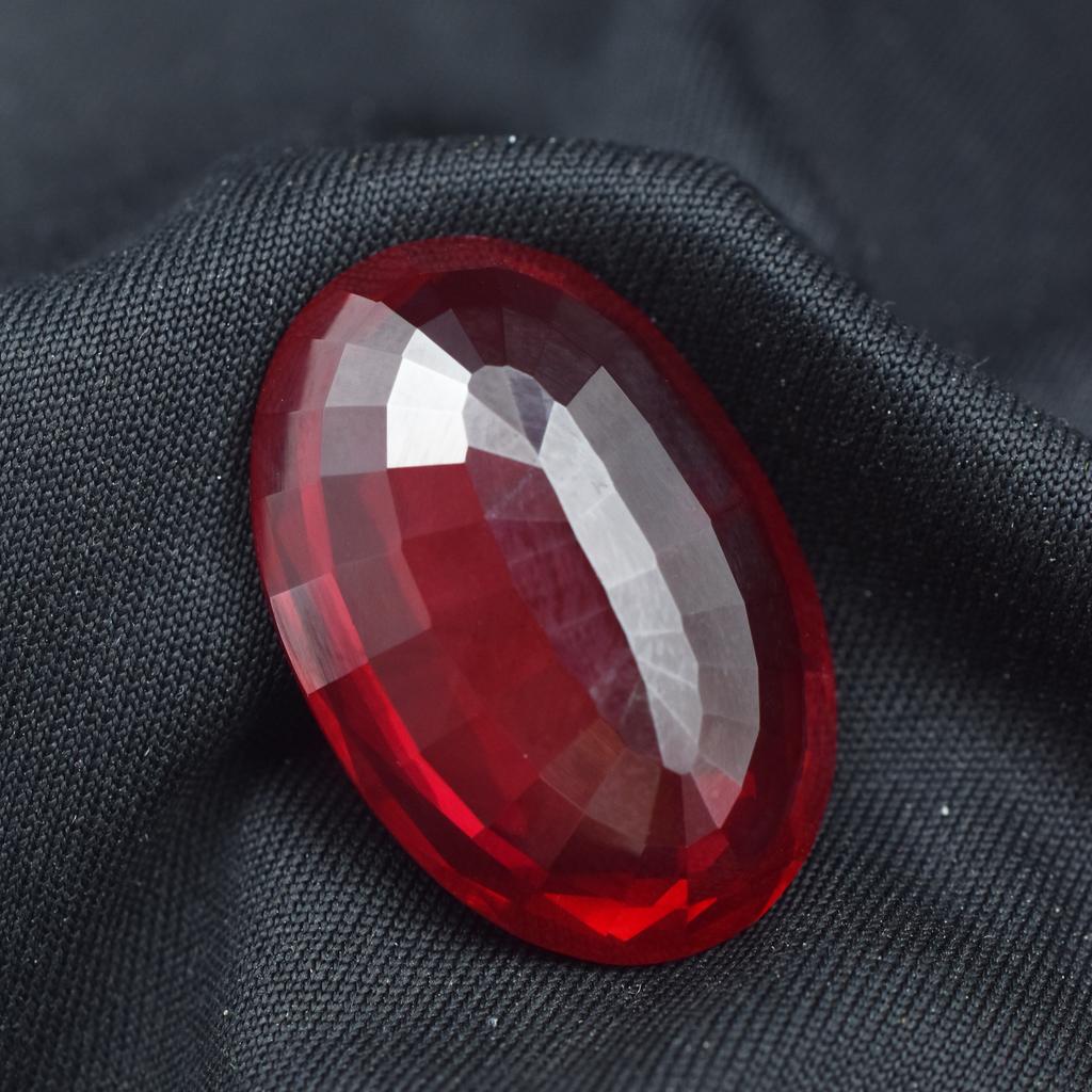 Bloody Red Ruby Rare Natural Oval Cut 57.58 Ct Loose Gemstone CERTIFIED For Ring AR-1458