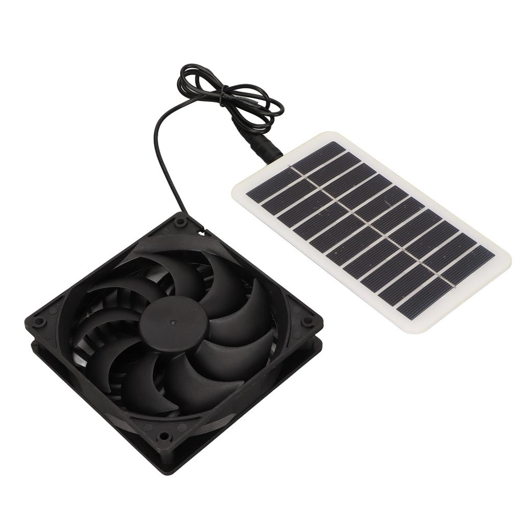 Solar Panel Exhaust Fan Solar Power Panel Air Exhaust Fan Energy Saving 15W Efficient Portable for Kitchen for Greenhouse
