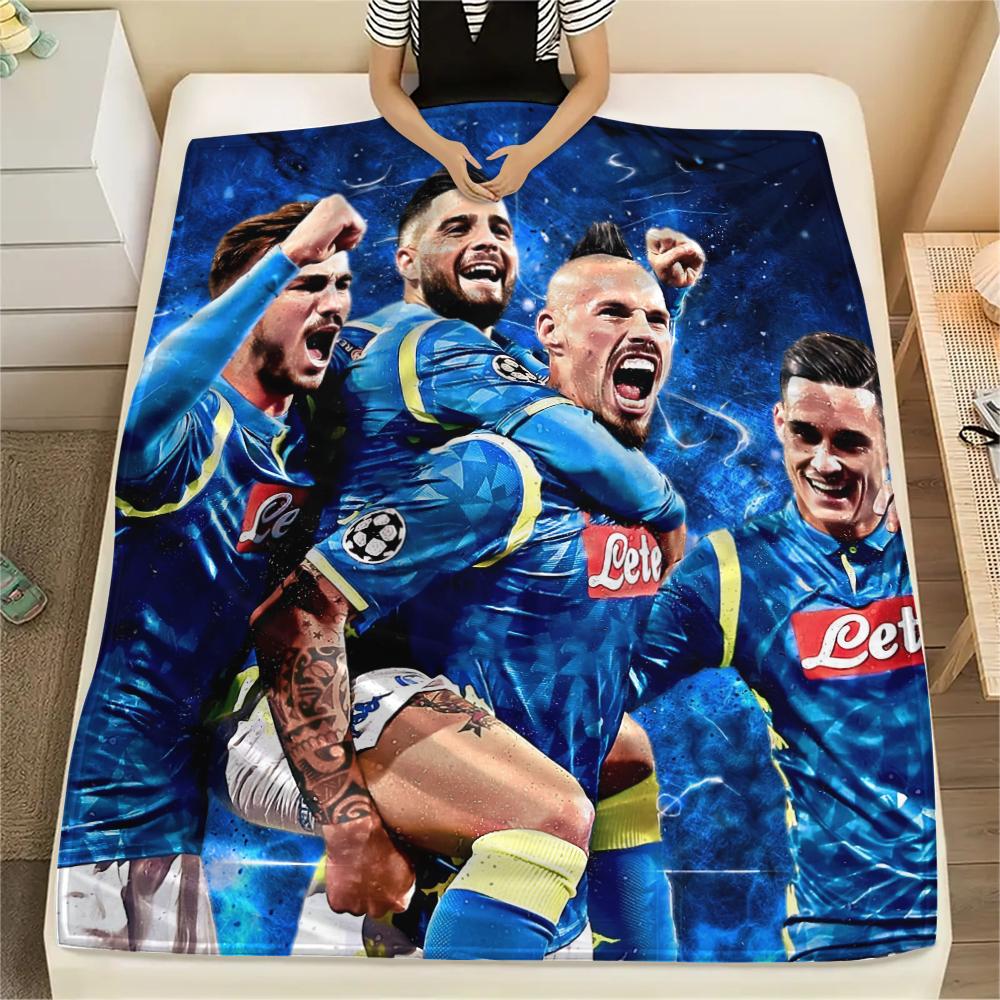 Napoli Football Team,pattern Flannel Blanket, High quality Comfortable for All Seasons, Home Decor, Warmth and Comfort, Perfect for Gifts.