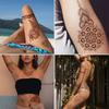 Indian Lace Tattoo Sticker Reddish Brown Waterproof Henna Tattoo Sticker Tatto