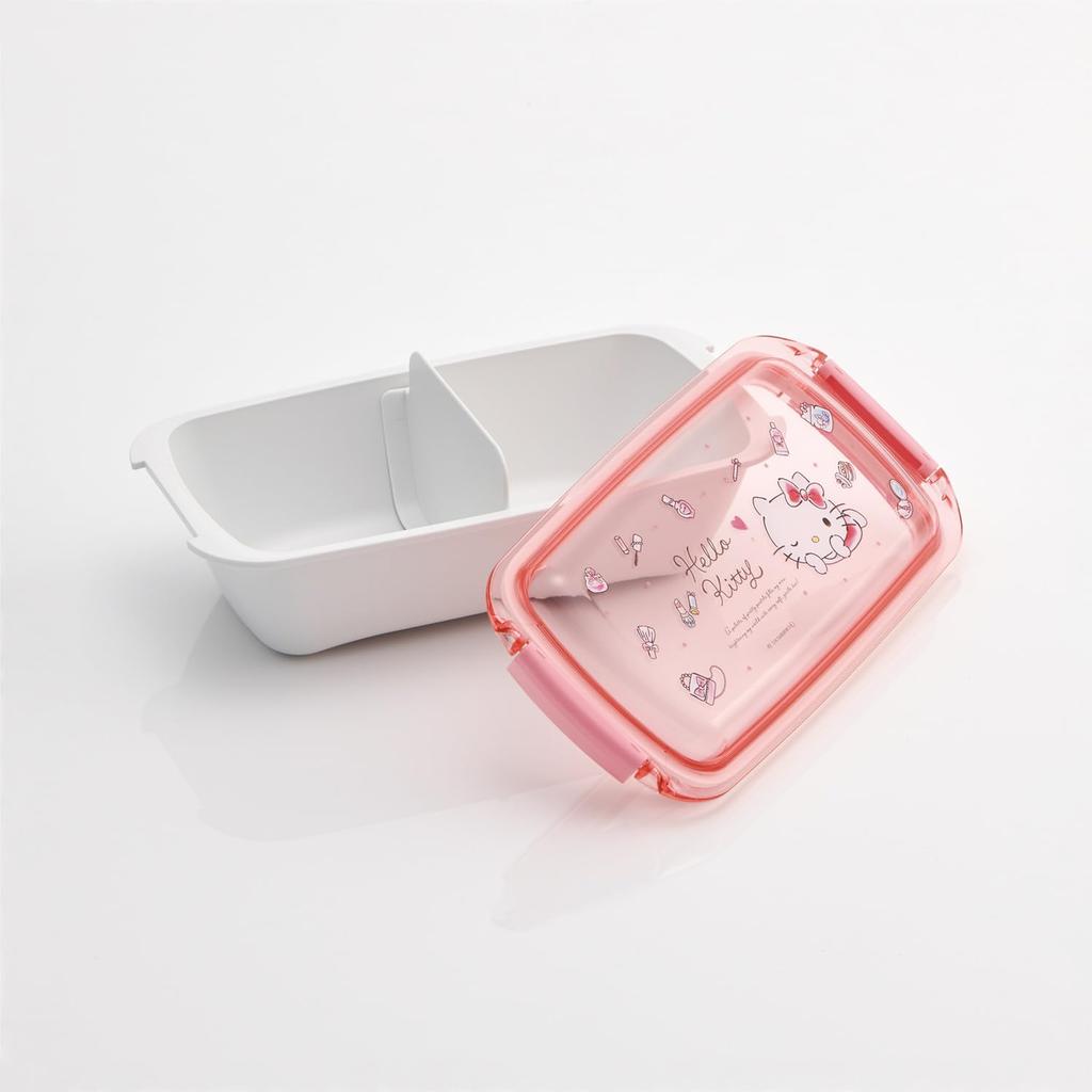 Fiambrera Skater Biomasa con una Junta Ranurada para Fácil una Tapa para un Lavavajillas y Microondas Más Suave Hecho en Sanrio Hello Kitty Caja de Cosméticos Acuarela,