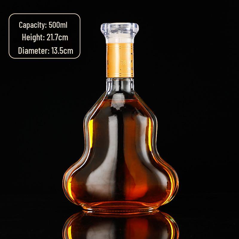 Hochwertige 500ml/750ml Verdickte Glasweinflasche - Versiegelt für Fremdspirituosen, Heimbrauen, XO-Spirituosenlagerung