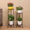 European-Style Multi-Layer Iron Flower Stand for Indoor and Balcony Use