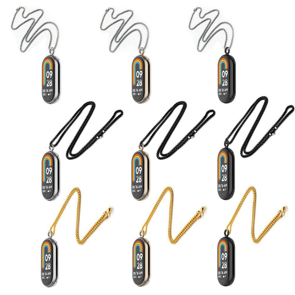 Náhrdelník přívěsek Xiaomi Mi Band 10, kompatibilní s Mi Band 9 & 8, korálkový náramek s pružinovými tyčinkami, konektor řemínku.