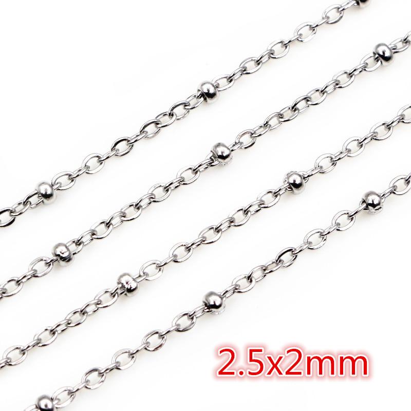 5 Meters/Lot Never Fade Stainless Steel Multi Styles Necklace Chains For DIY Jewelry Making Findings Accessories Handmade