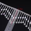 90cm Glitter Tassel Crystal Lace Trim AB Color Rhinestone Chain Claw Fringed Pearl Pendant Chain Diy Sewing Garments Crafts