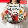 2D Flat, 1pc Unique Funny Plant Quote Metal Plaque - Retro Vintage Aluminum Sign Gift for Plant Lovers, Waterproof Wall Art for Indoor Outdoor Home