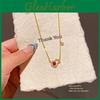Garmentory Gold Plated Zircon Gourd Pendant Necklace For Elegant Women