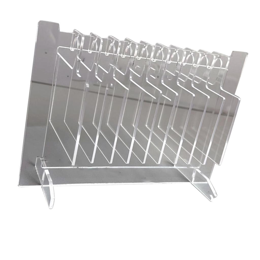 Nail Hanger Display Stand Acrylic Hanging Transparent Nail Sample Display Stand with 10pcs Hanger