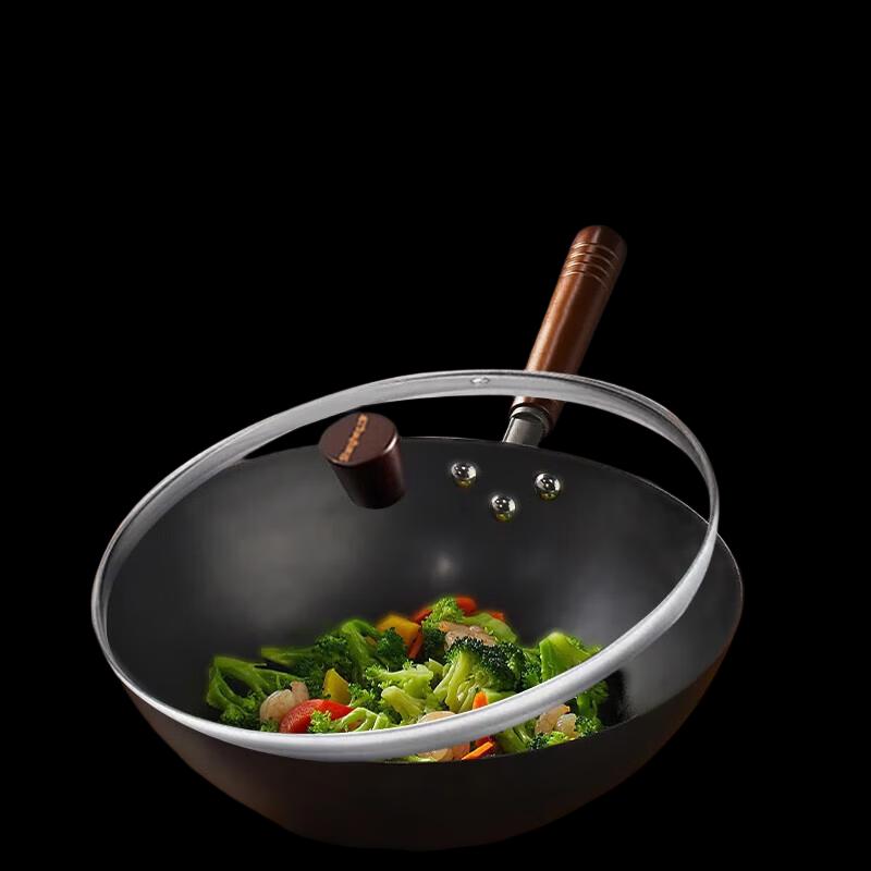 Вок из нержавеющей стали 304 Shangheng с крышкой