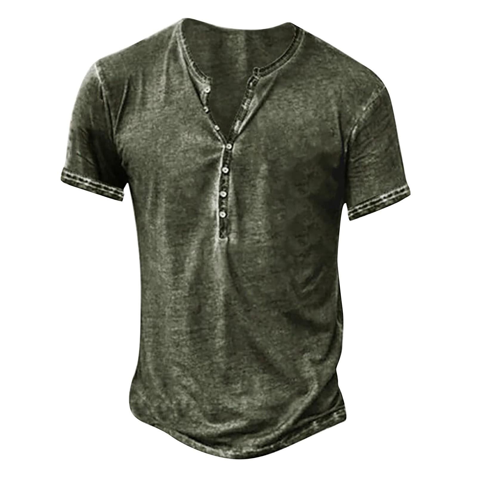 

Мужские летние однотонные клетчатые ретро-топы с коротким рукавом, мужские повседневные модные топы XL зелёный