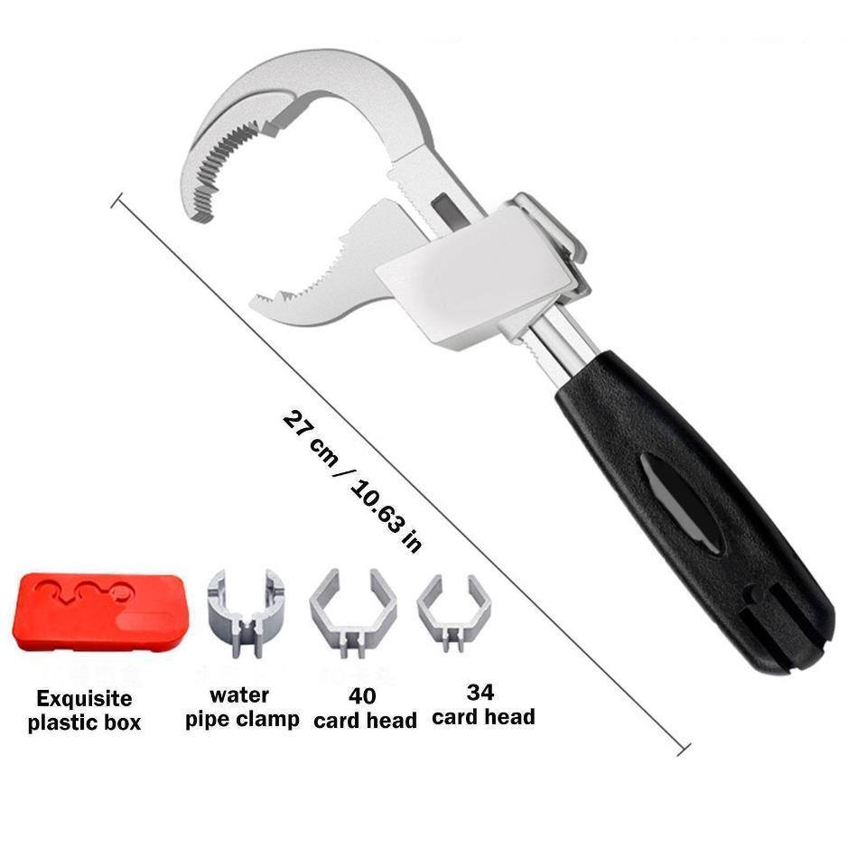 1Set New Multifunction Adjustable Double-ended Wrench WATER PIPE Hand Tools With BOX Car Tools Hand Tools