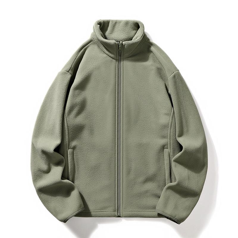 Outdoor Couple Fleece Jacket Thickened Warm Fleece Jacket Polar Fleece Autumn and Winter Sportswear Cardigan Coat Top