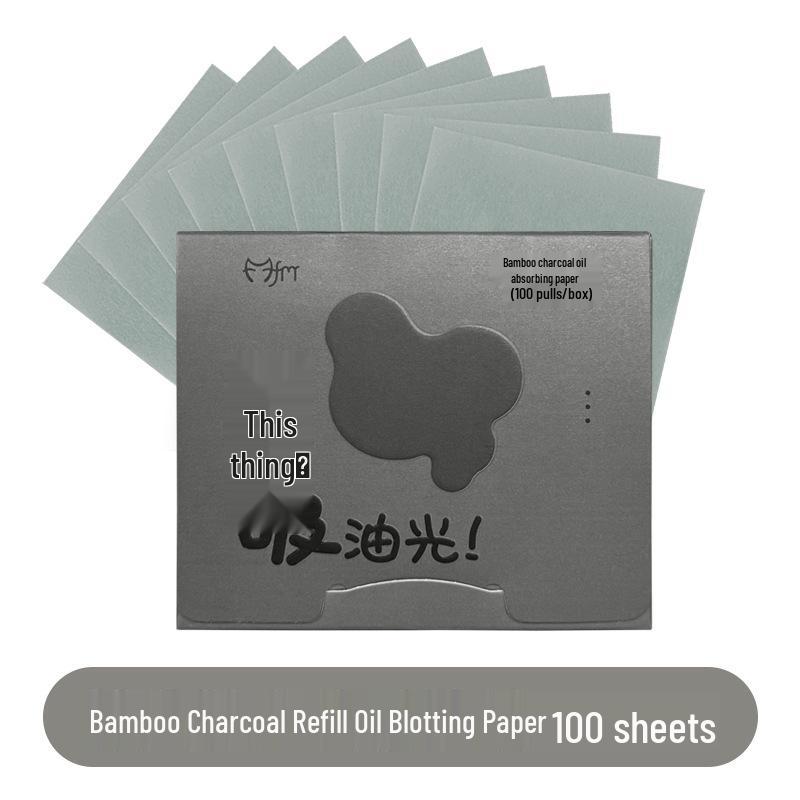 Convenient Oil Blotting Paper with Puff for Female Students – Refreshes and Controls Facial Shine