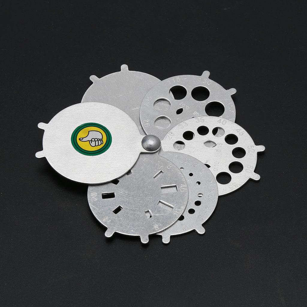 Jewellers Tools Diamond Gemstone Fan Measuring Tool Round Gem Gauge Multipurpose for Stone Jewelry Measuring Tool