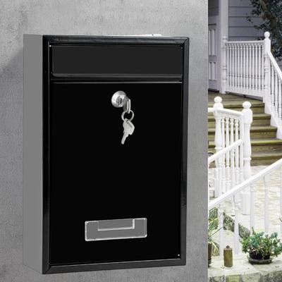 Buzón de pared con cerradura, buzón decorativo con diseño retro, para el hogar y el exterior.