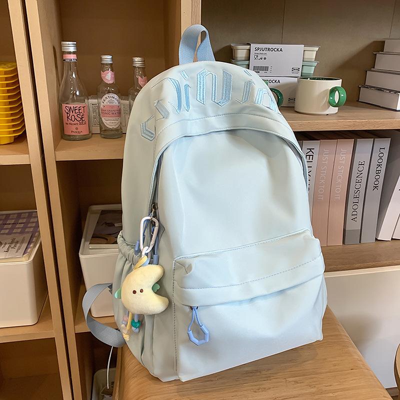New high-value, fresh and cute backpack female junior high school students casual simple large-capacity backpack
