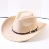 Pălării western cowboy clasice populare europene și americane din piele întoarsă, pălării cowboy retro la modă pentru bărbați și femei