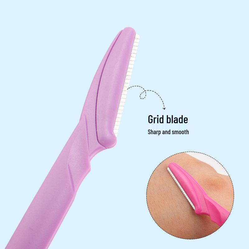 New Stainless Steel Eyebrow Razor: Straight Handle Trimmer for Precise Hair Removal.