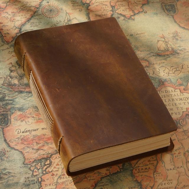 Original Handmade Sketchbook Cowhide Book Vintage