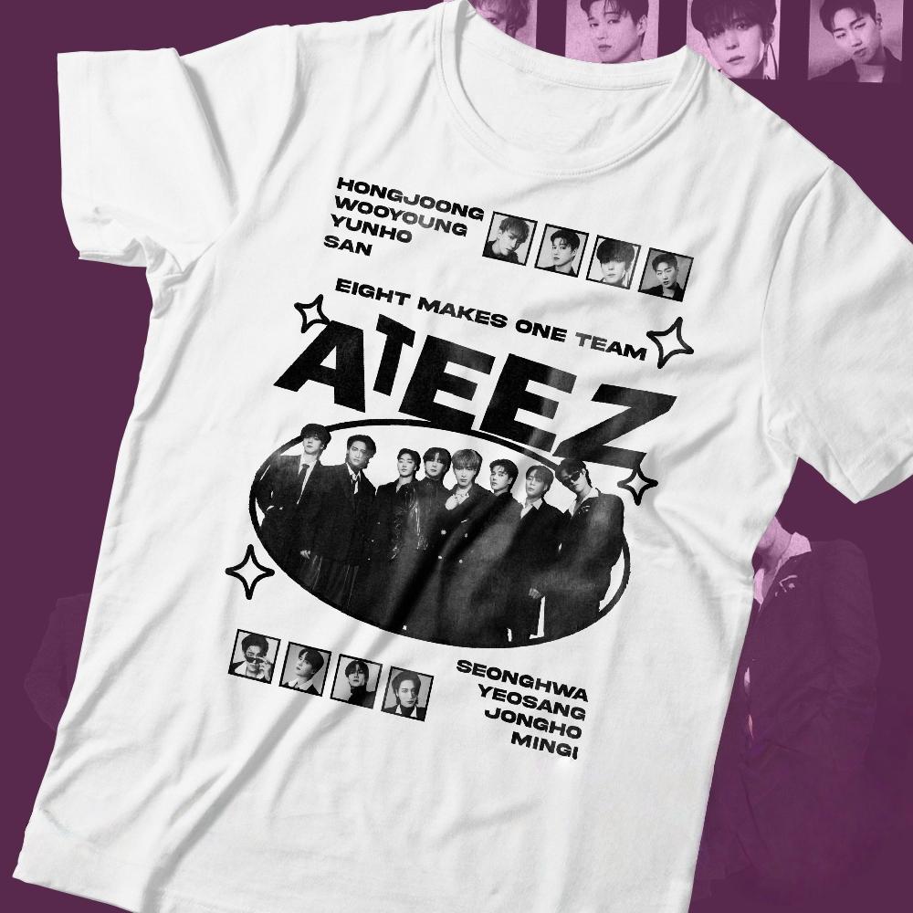 KPOP ATEEZ graphic 2026 Unisexs TShirt Unisex ONeck 100Cotton Short Sleeve Y2k Oversized Popular Streetwear Fashion Women Tee