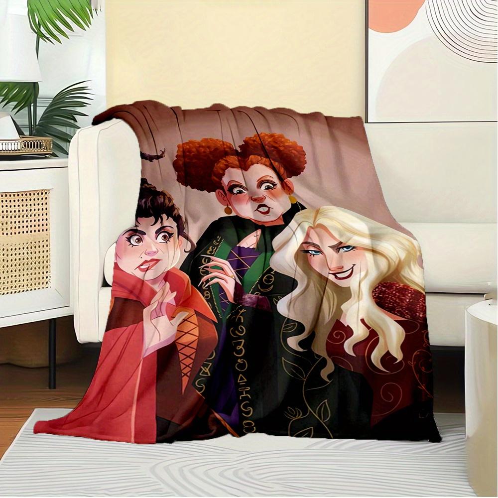 1pc Witches,Halloween,SorceryDigital Print Fleece Blanket - Contemporary Style, Suitable for All Seasons, Perfect for Home, Travel, or Campi