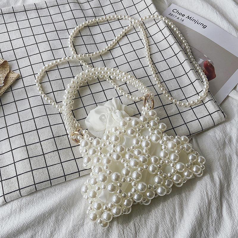 

Персонализированная жемчужная мини-сумка женская новая трендовая высококлассная текстура нишевый дизайн сумка-мессенджер сумочка белый