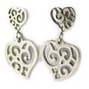 Les Trésors De Lily [M8811] - Silver 'Carmen' Steel Earrings (love) - 22x11 Mm