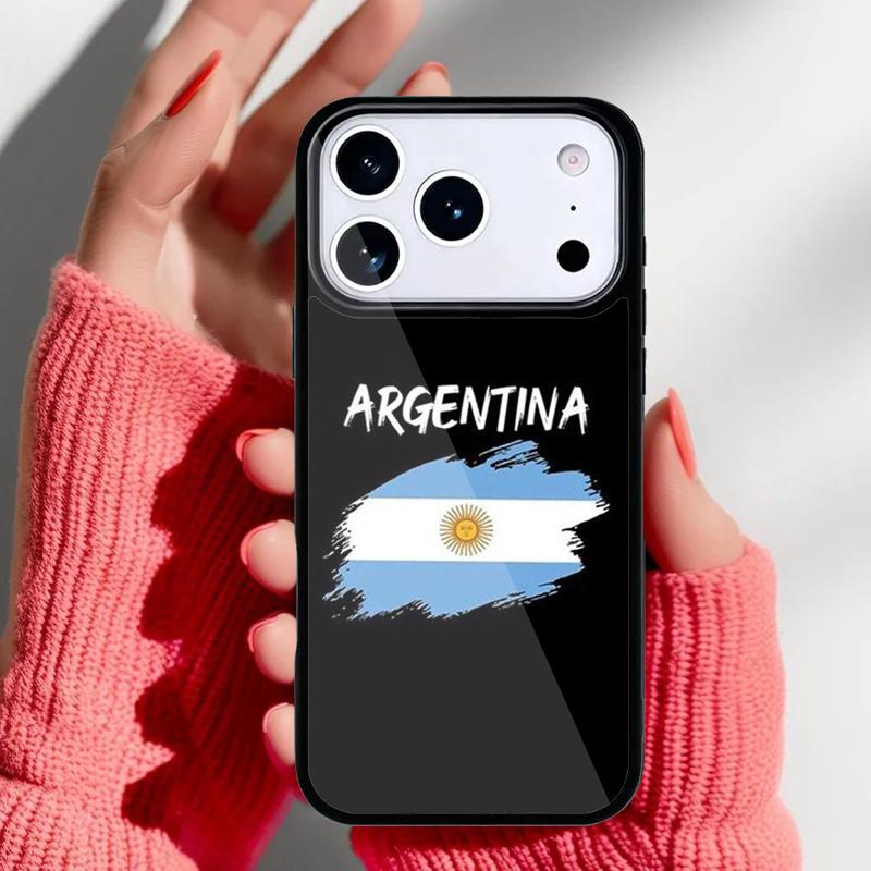 Argentina Flag soft Phone Case for iPhone 17 16 15 14 13 Pro Max Back Cover for 12 11 Pro Coque