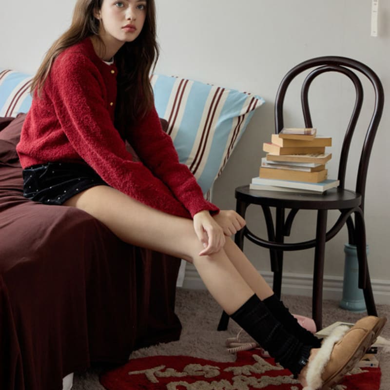 Biarritz Socks Henri Label Point Frill Warmer 3 Colors