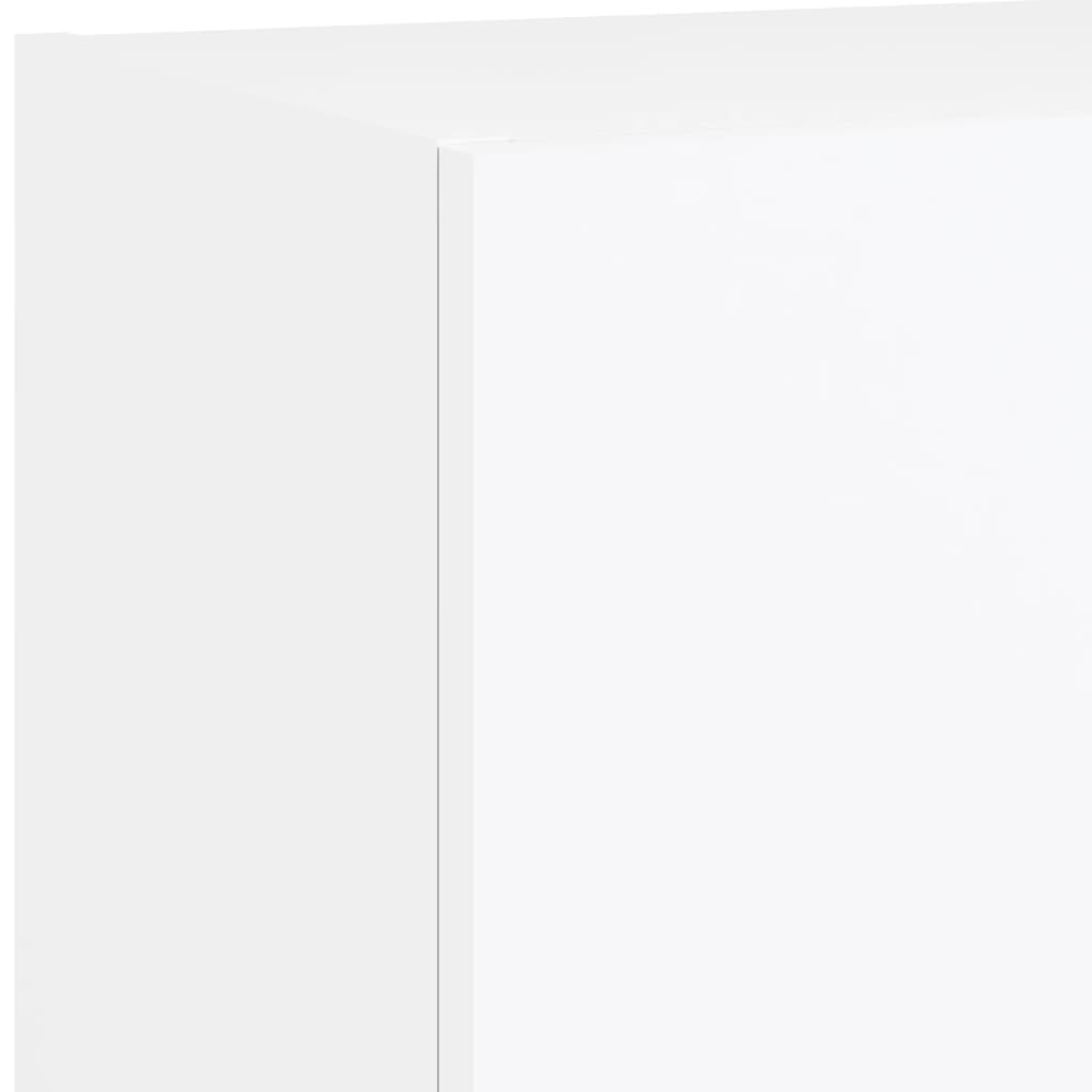 TV Cabinet with LED Lights White 40.5 X 30 X 90 Cm