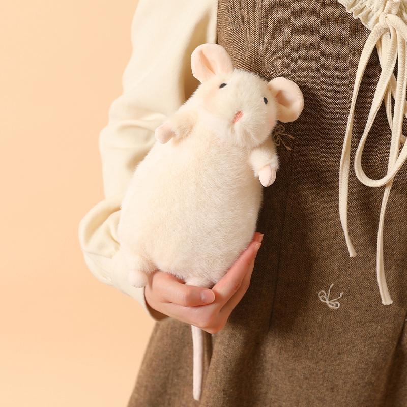 21cm Creative Mouse Oversized Flower Branch Rat Cartoon Soft Animal Figure Gift Birthday Stuffed & Plush Animals Companion Gift