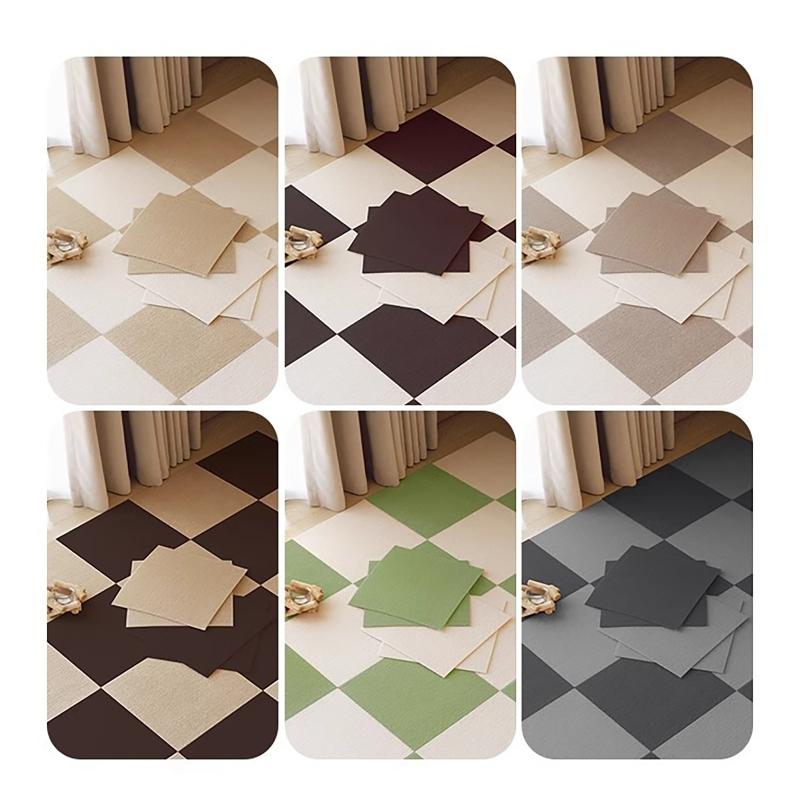 Decorative Self Adhesive Floor Mat,Modern Geometric Pattern,Water Resistant,for Bedroom,Dorm,Nursery. Peel & Stick,Silent, Anti Slip, Anti Fouling