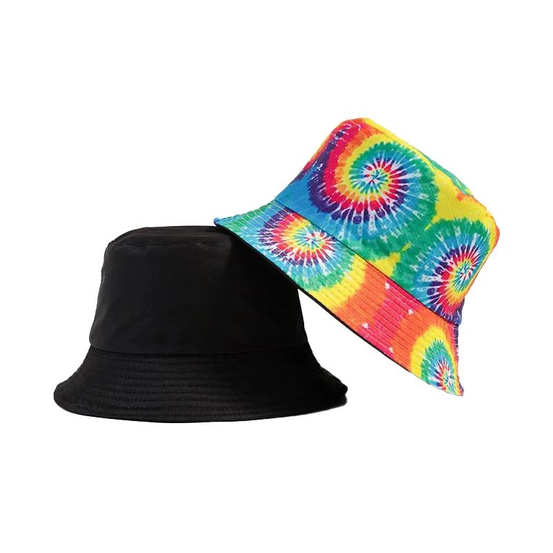 New Street Graffiti  Men's Bucket Hat Double-Sided Hip Hop   Outdoor Women Caps Beach Sun Protect Fishing Unisex Bonnet