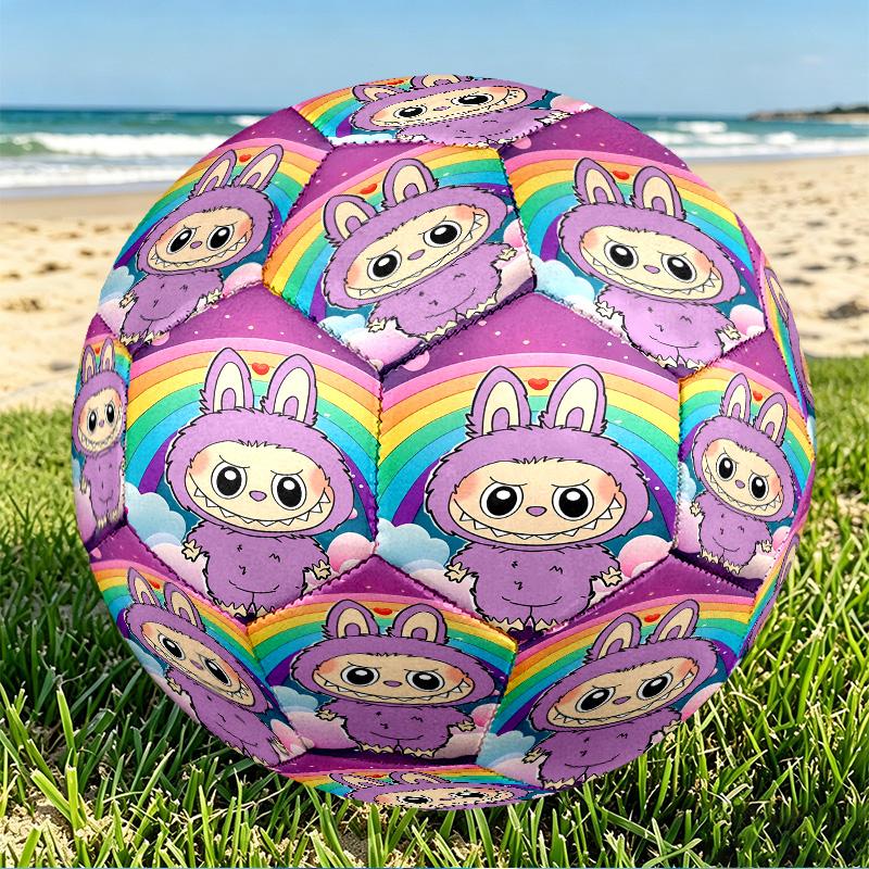 Labubu Print Size 5 Soccer Ball, PU Wear Resistant Football for Match Training and Daily Practice, Birthday Gift for Soccer Fans