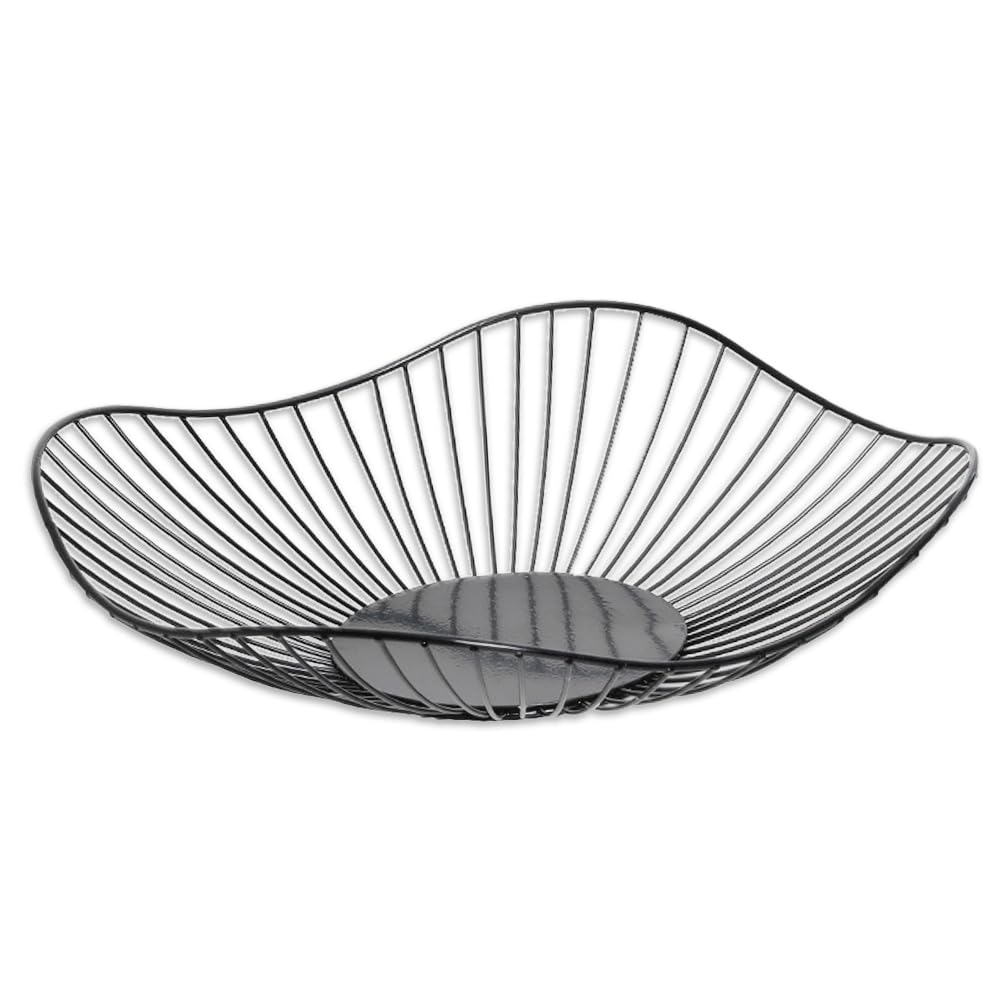 Многофункциональная корзина Nicheez, Современная миска, Черная (Волновой узор)