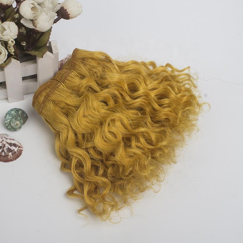 20CM Length 500CM Wool Curly Doll Hair Weft Kinky Curly Wool Material Doll Wigs Extension Handmade Diy Doll Accessories