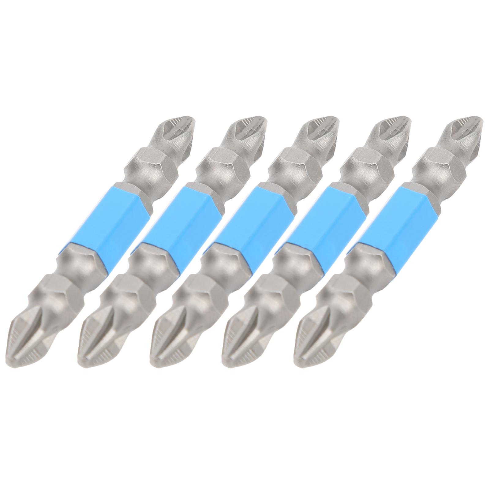 

5 шт. 50 мм Двусторонние биты для отвертки Магнитная головка PH2 для электрической ручной дрели