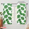 2pcs,2D plane printing Curtains Monstera Leaf Mosaic Polyester (without rod) Home Decor Use for Living Room, Bedroom & Home
