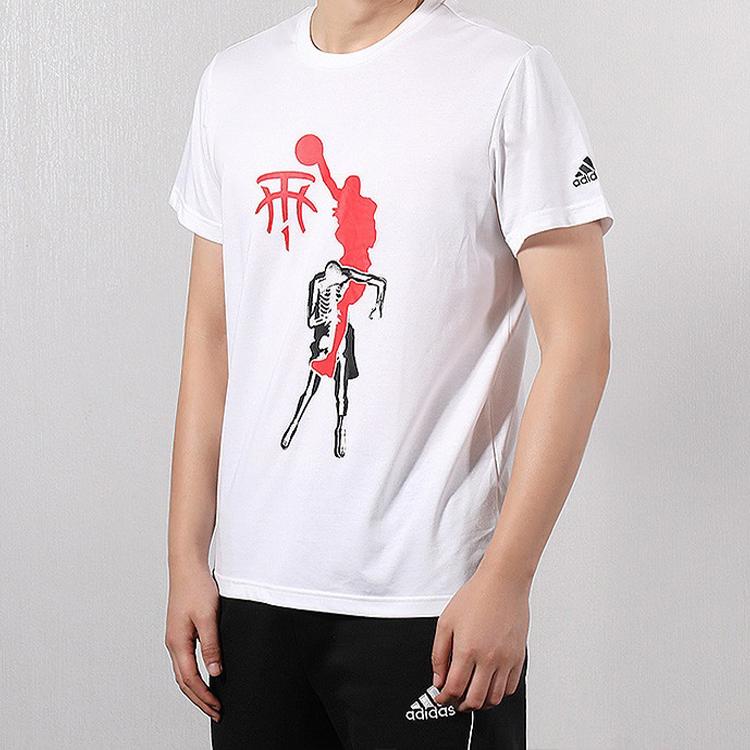 adidas Camiseta de Manga Corta T-Mac Alley-Oop Bradley Memorial para Hombre Tops Blanca DU6836