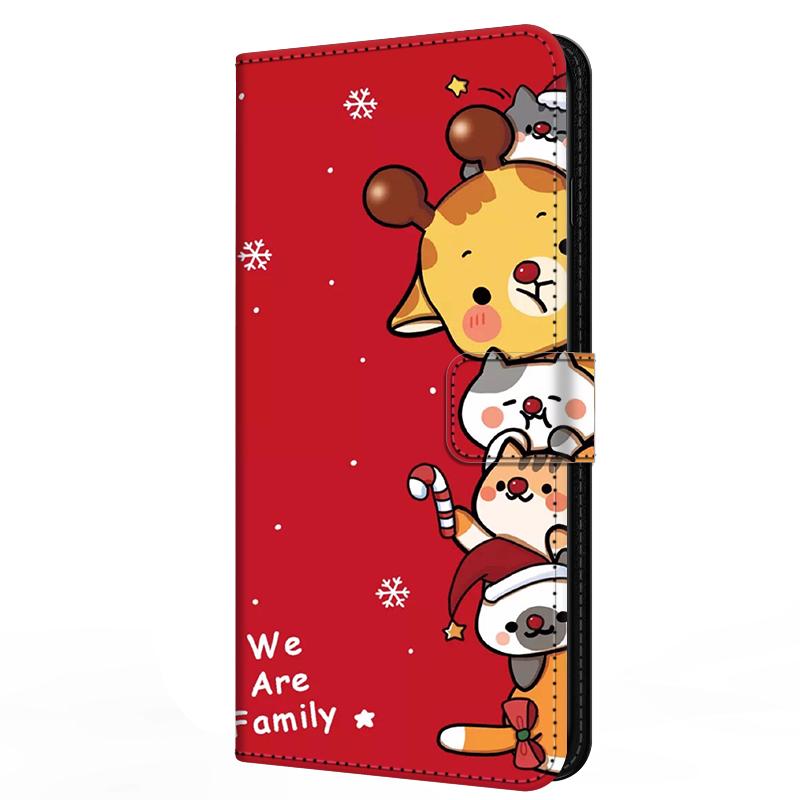 Wallet Cover For Oppo A5 4G 5G Case A5i Pro A5m Flip Stand Book Magnetic Leather Case For Oppo A5x 4G 5G Christmas Cases A 5x