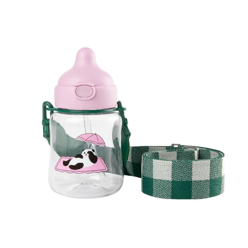 tbh Cute Panda Portable Straw Water Bottle