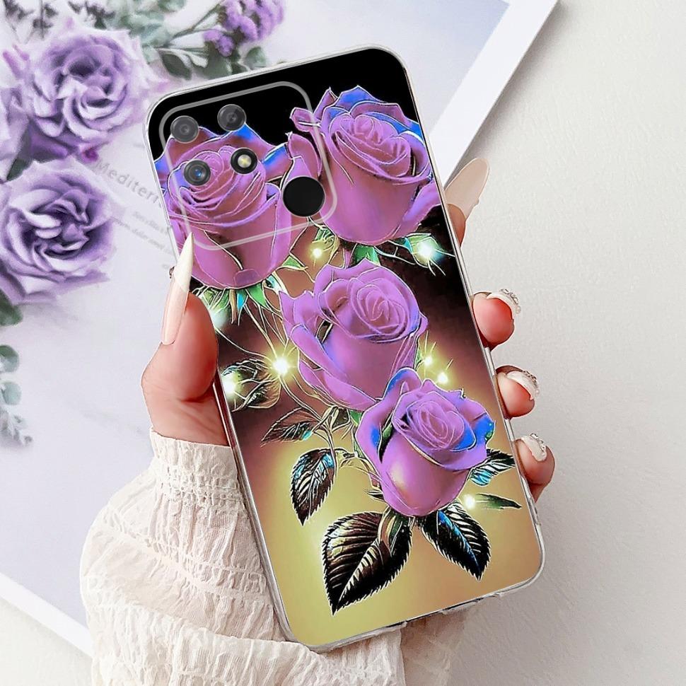 Soft Full RMX3430 Protective Cover For Realme Narzo 50A Casing Cat Pattern For Realme Narzo 50A Narzo50A Silicone Covers Case