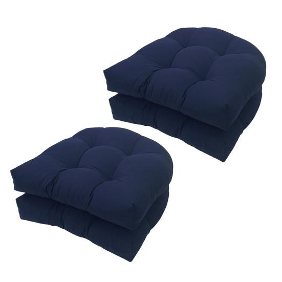 2 szt. Poduszki na krzesła ogrodowe Wodoodporne poduszki do siedzenia w kształcie litery U Grube bawełniane wypełnienie Łatwa w czyszczeniu poduszka tarasowa do salonu