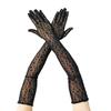 Transparente Lange Handschuhe Hohl Atmungsaktiv Opernhandschuhe Punk Leopardenmuster Handschuhe Cosplay